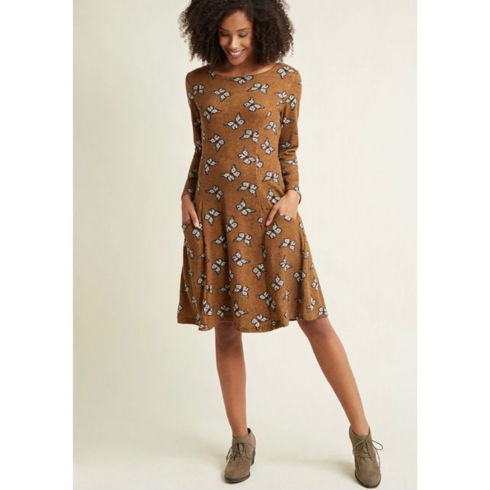 NWT Frock Shop ModCloth Can’t Wing Em All Butterfly Sweater Dress Small